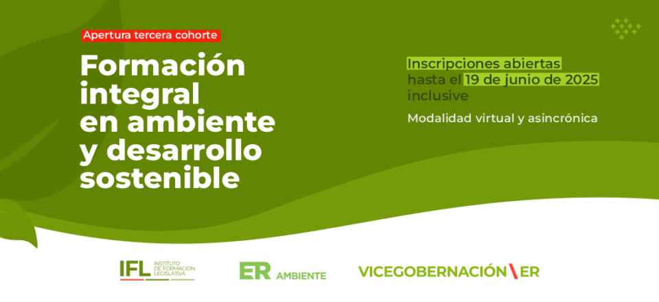 Inscripciones abiertas para la tercera cohorte sobre Ambiente y Desarrollo Sostenible Inscripciones abiertas para la tercera cohorte sobre Ambiente y Desarrollo Sostenible